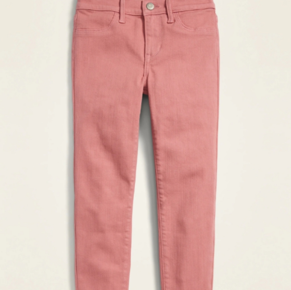 Old Navy new girls pink built in flex khakis